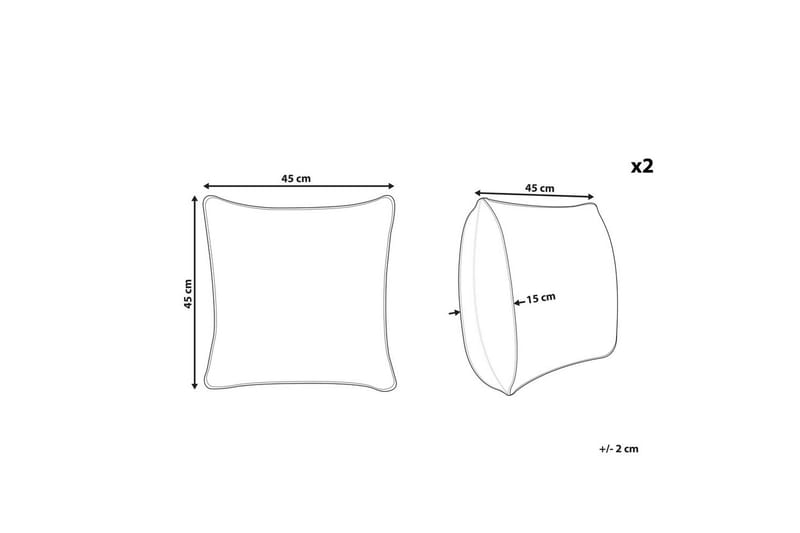 Prydnadskuddar Cadetia set om 2 Vit - Vit - Textilier & mattor - Kuddar & plädar - Utomhuskudde