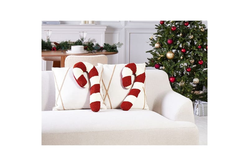 Prydnadskuddar Candy Cane set om 2 - Textilier & mattor - Kuddar & plädar - Utomhuskudde