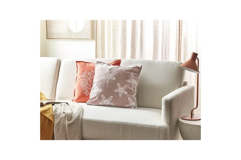 Prydnadskuddar Ceramium Rosa/Vit - Rosa/Vit - Textilier & mattor - Kuddar & plädar