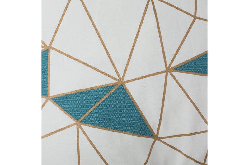 Prydnadskuddar Clarkia set om 2 Vit/Blå/Guld - Vit/Blå/Guld - Textilier & mattor - Kuddar & plädar - Utomhuskudde