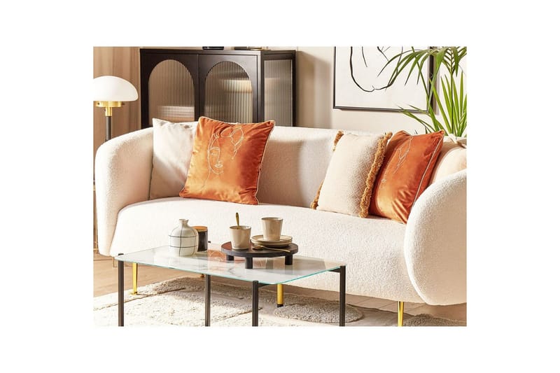 Prydnadskuddar Crocus set om 2 Orange/guld - Orange/guld - Textilier & mattor - Kuddar & plädar - Utomhuskudde