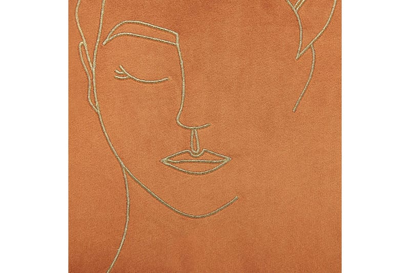 Prydnadskuddar Crocus set om 2 Orange/guld - Orange/guld - Textilier & mattor - Kuddar & plädar - Utomhuskudde