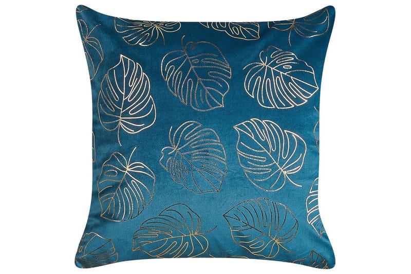 Prydnadskuddar Deliciosa set om 2 Blå/guld - Blå/guld - Textilier & mattor - Kuddar & plädar