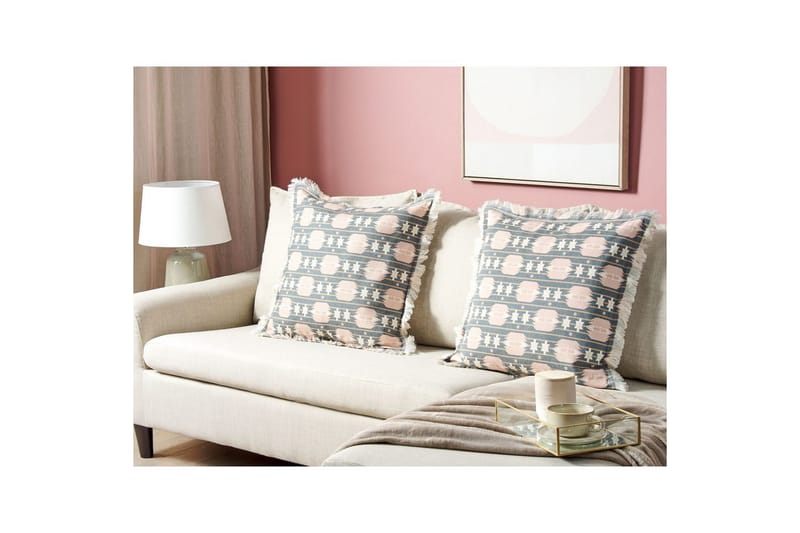 Prydnadskuddar Dianthus set om 2 - Textilier & mattor - Kuddar & plädar