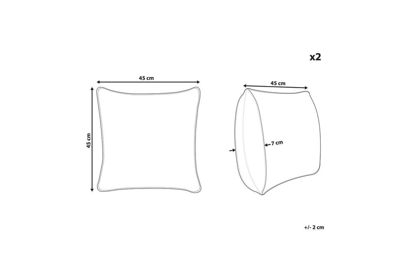 Prydnadskuddar Eclipta set om 2 Grön - Grön - Textilier & mattor - Kuddar & plädar - Utomhuskudde