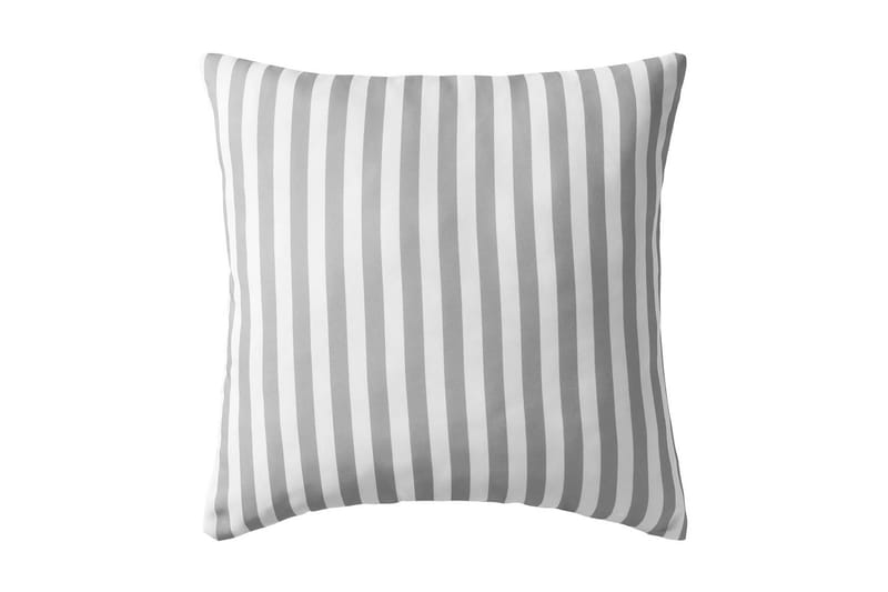 Prydnadskuddar för trädgården 2 st 45x45 cm randiga grå - Textilier & mattor - Kuddar & plädar