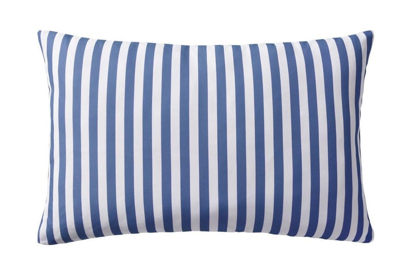 Prydnadskuddar för trädgården 2 st 60x40 cm randiga marinblå - Textilier & mattor - Kuddar & plädar