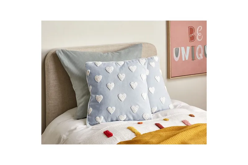 Prydnadskuddar Gazania set om 2 Grå/vit, Fyrkantig - Grå/vit, Fyrkantig - Textilier & mattor - Kuddar & plädar - Utomhuskudde