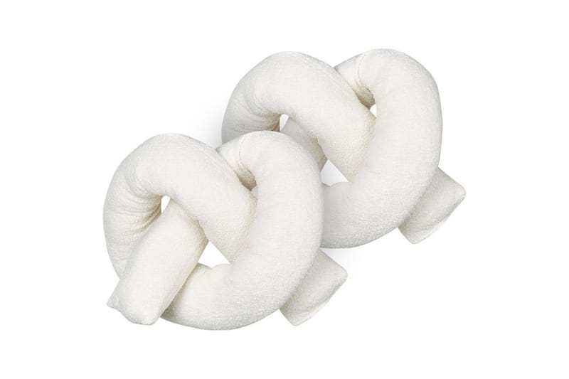 Prydnadskuddar Gladiolus set om 2 Vit - Vit - Textilier & mattor - Kuddar & plädar - Utomhuskudde