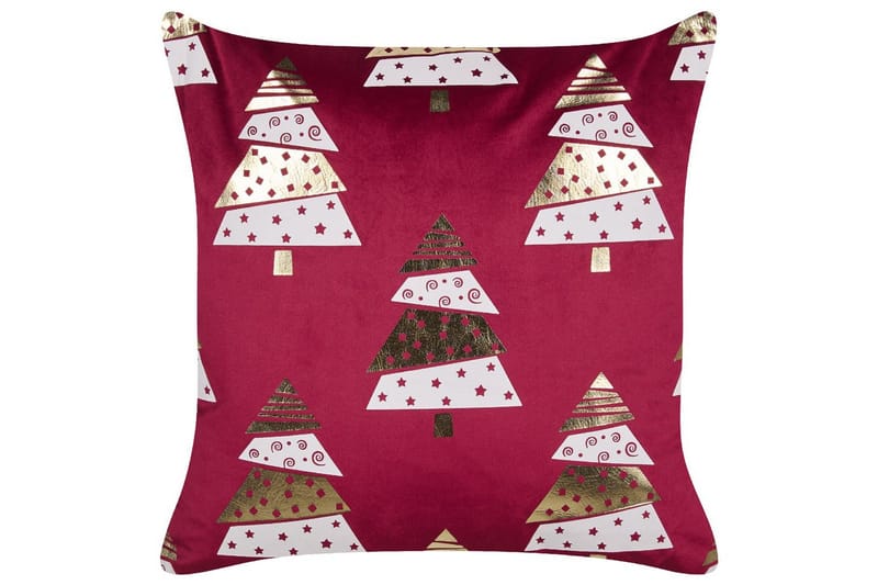 Prydnadskuddar Goldspruce set om 2 Röd/guld/vit - Röd/guld/vit - Textilier & mattor - Kuddar & plädar