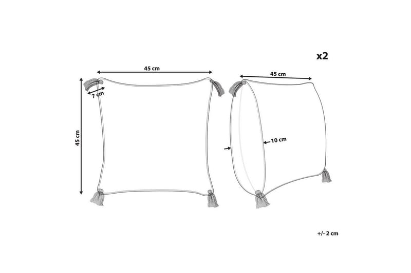 Prydnadskuddar Jacaranda set om 2 - Textilier & mattor - Kuddar & plädar