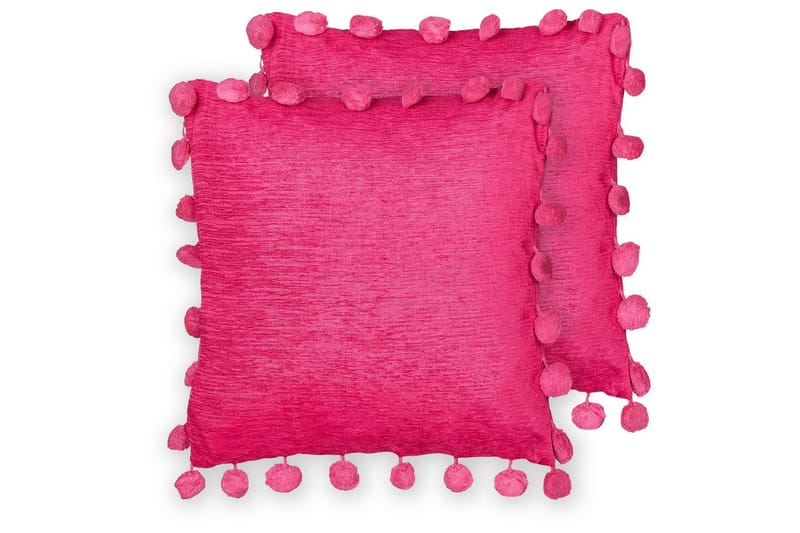 Prydnadskuddar Jasmine set om 2 Fuchsia - Fuchsia - Textilier & mattor - Kuddar & plädar - Utomhuskudde