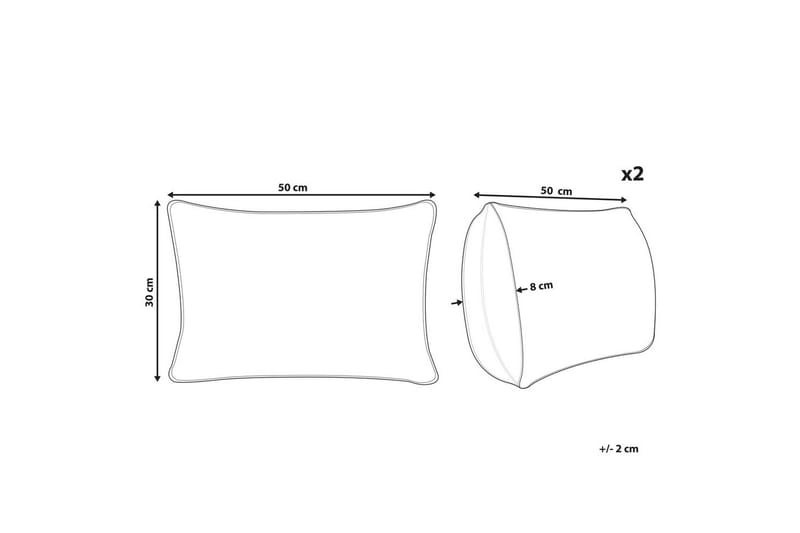 Prydnadskuddar Joycandy set om 2 Grön/Röd/Svart/Vit, Rektangulär - Grön/Röd/Svart/Vit, Rektangulär - Textilier & mattor - Kuddar & plädar - Utomhuskudde