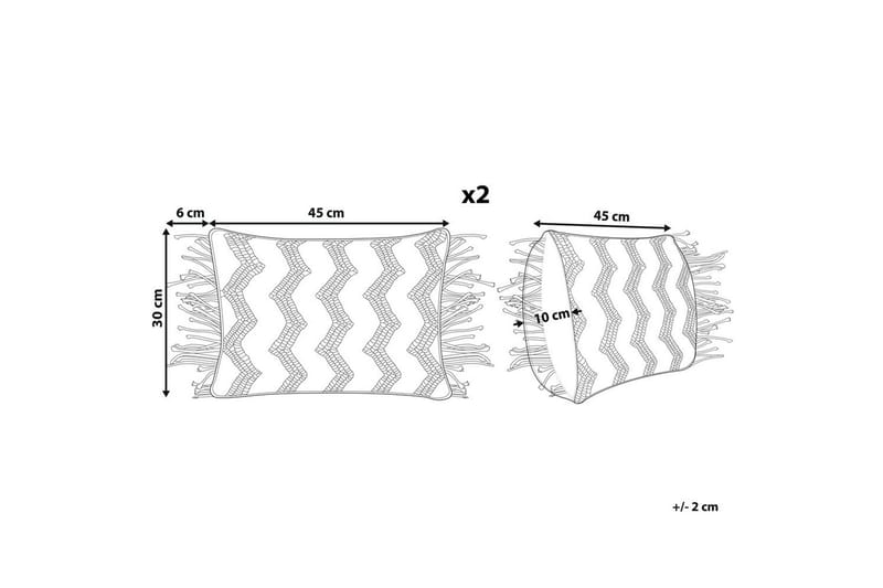 Prydnadskuddar Kirikkale set om 2 Rektangulär - Rektangulär - Textilier & mattor - Kuddar & plädar - Utomhuskudde