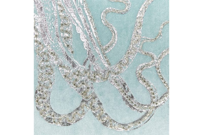 Prydnadskuddar Laminaria set om 2 Blå/Silver - Blå/Silver - Textilier & mattor - Kuddar & plädar - Utomhuskudde