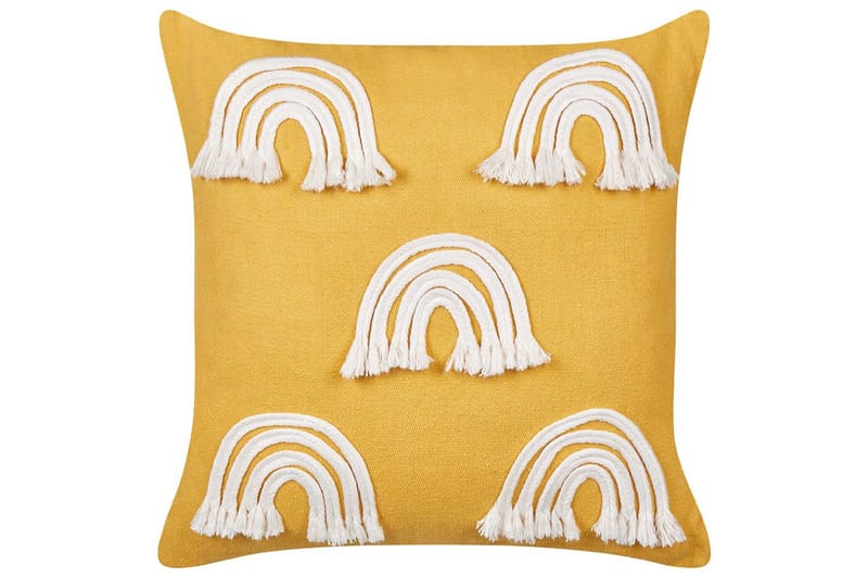 Prydnadskuddar Leea set om 2 Gul/Vit - Gul/Vit - Textilier & mattor - Kuddar & plädar - Utomhuskudde