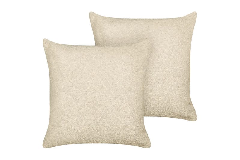 Prydnadskuddar Leuzea set om 2 Beige, 45x45 cm - Beige, 45x45 cm - Textilier & mattor - Kuddar & plädar - Utomhuskudde