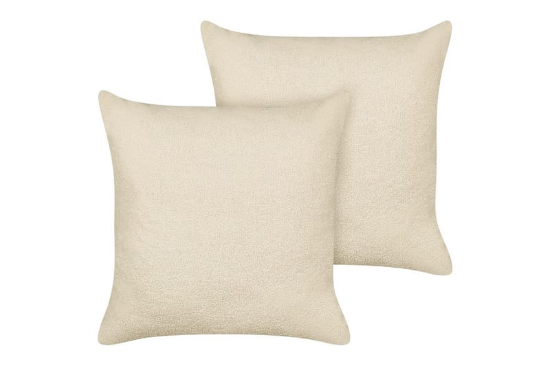 Prydnadskuddar Leuzea set om 2 Beige, 60x60 cm - Beige, 60x60 cm - Textilier & mattor - Kuddar & plädar - Utomhuskudde