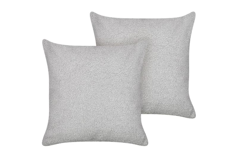 Prydnadskuddar Leuzea set om 2 Grå, 45x45 cm - Grå, 45x45 cm - Textilier & mattor - Kuddar & plädar - Utomhuskudde