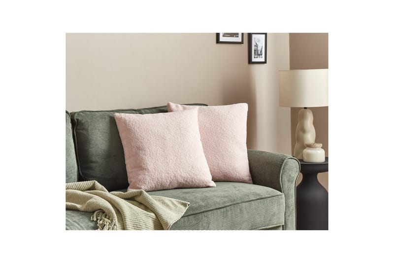 Prydnadskuddar Leuzea set om 2 Rosa, 45x45 cm - Rosa, 45x45 cm - Textilier & mattor - Kuddar & plädar - Utomhuskudde