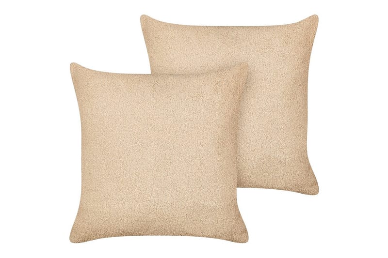 Prydnadskuddar Leuzea set om 2 Sandbeige, 45x45 cm - Sandbeige, 45x45 cm - Textilier & mattor - Kuddar & plädar - Utomhuskudde