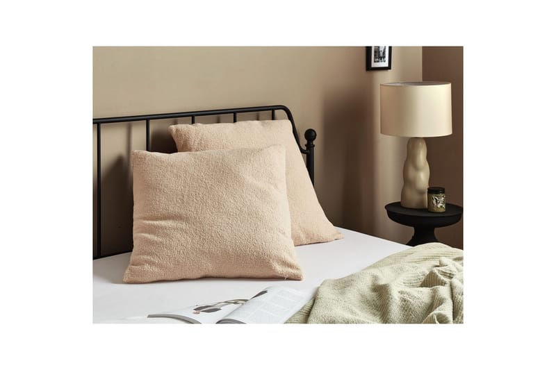 Prydnadskuddar Leuzea set om 2 Sandbeige, 60x60 cm - Sandbeige, 60x60 cm - Textilier & mattor - Kuddar & plädar - Utomhuskudde