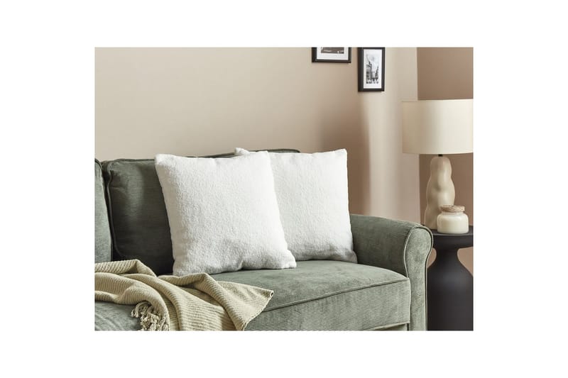 Prydnadskuddar Leuzea set om 2 Vit, 45x45 cm - Vit, 45x45 cm - Textilier & mattor - Kuddar & plädar - Utomhuskudde