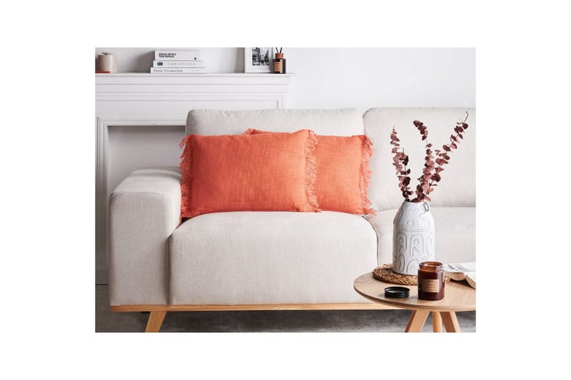 Prydnadskuddar Maba set om 2 Orange - Orange - Textilier & mattor - Kuddar & plädar - Utomhuskudde