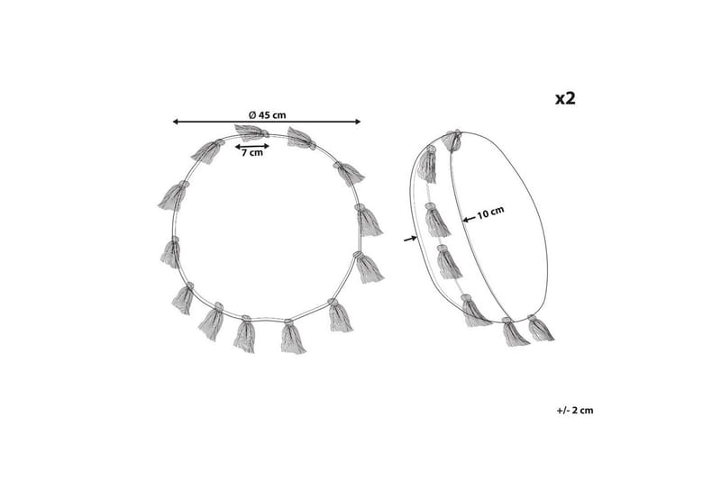 Prydnadskuddar Madia set om 2 Orange - Orange - Textilier & mattor - Kuddar & plädar - Utomhuskudde