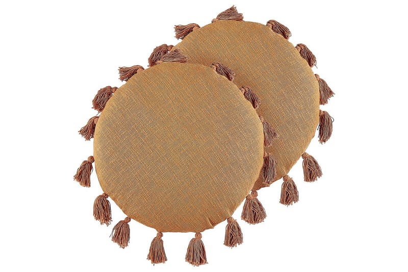 Prydnadskuddar Madia set om 2 Orange, Orange