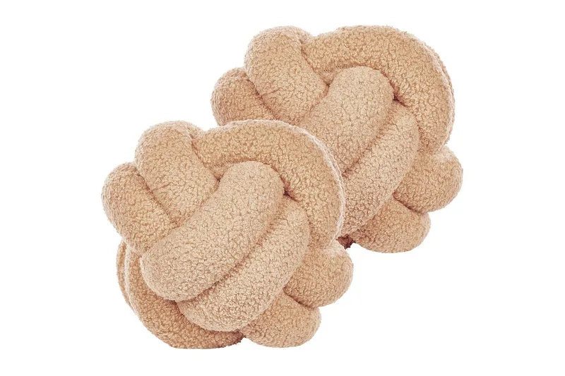 Prydnadskuddar Malni set om 2 Beige, Beige