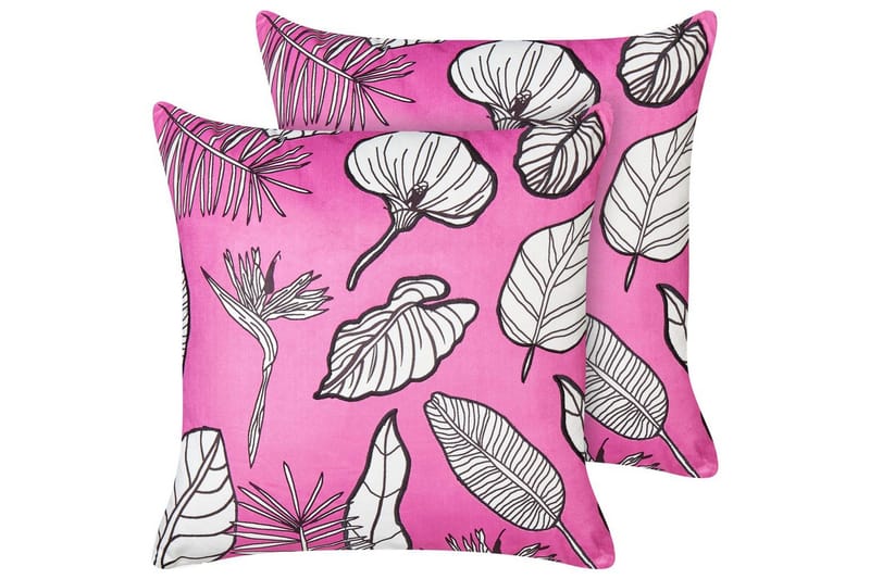 Prydnadskuddar Malva set om 2