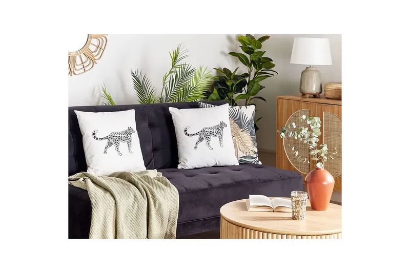 Prydnadskuddar Marula set om 2 Vit/Svart - Vit/Svart - Textilier & mattor - Kuddar & plädar - Utomhuskudde