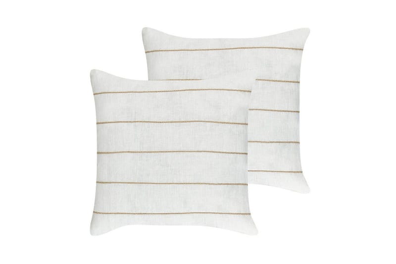 Prydnadskuddar Milas set om 2 Vit/Beige, Vit/Beige