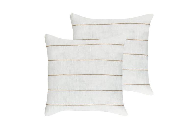 Prydnadskuddar Milas set om 2 Vit/Beige - Vit/Beige - Textilier & mattor - Kuddar & plädar - Utomhuskudde
