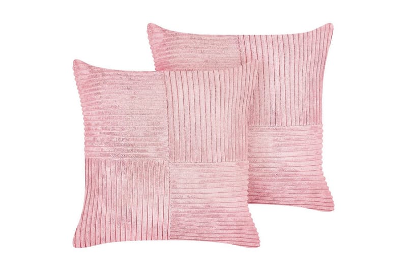 Prydnadskuddar Millet set om 2 Rosa, Fyrkantig, Rosa, Fyrkantig
