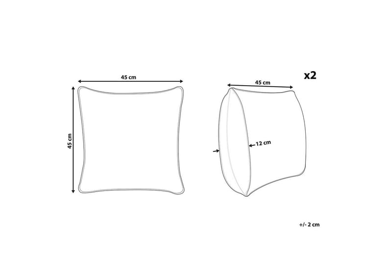 Prydnadskuddar Motari set om 2 Fyrkantig - Fyrkantig - Textilier & mattor - Kuddar & plädar - Utomhuskudde