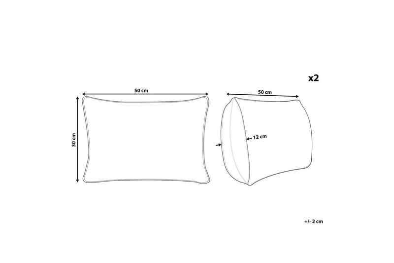 Prydnadskuddar Motari set om 2 Rektangulär - Rektangulär - Textilier & mattor - Kuddar & plädar - Utomhuskudde