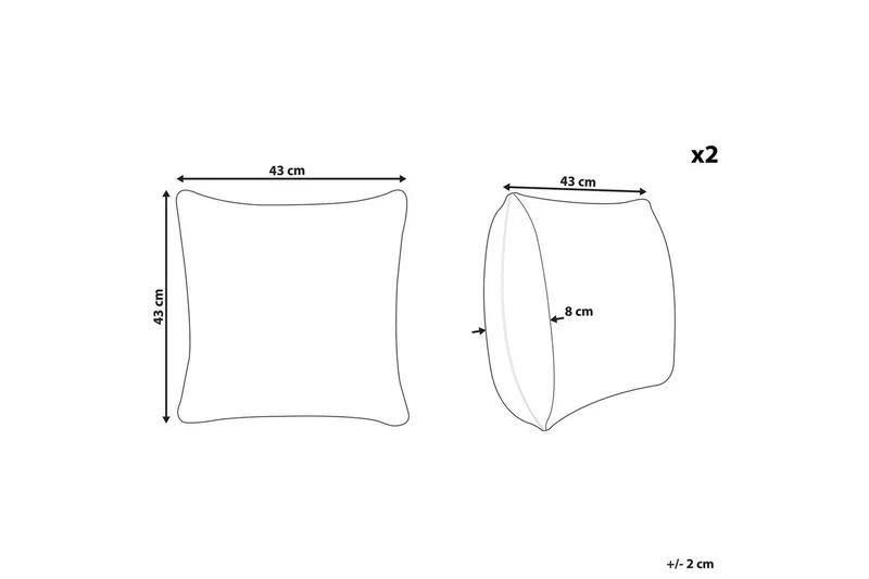 Prydnadskuddar Narcissus set om 2 - Textilier & mattor - Kuddar & plädar - Utomhuskudde