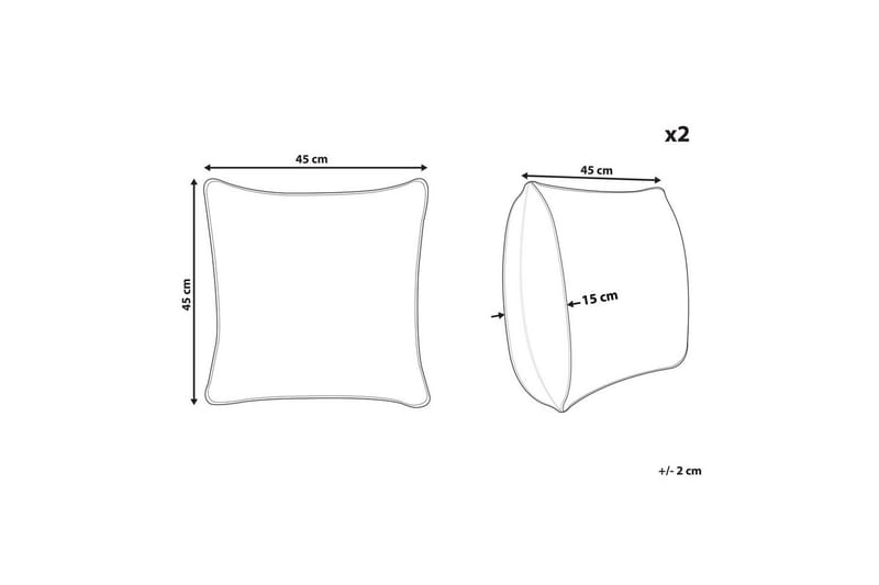 Prydnadskuddar Olearia set om 2 Beige - Beige - Textilier & mattor - Kuddar & plädar