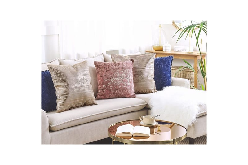 Prydnadskuddar Oujda Rose guld - Rose guld - Textilier & mattor - Kuddar & plädar - Utomhuskudde