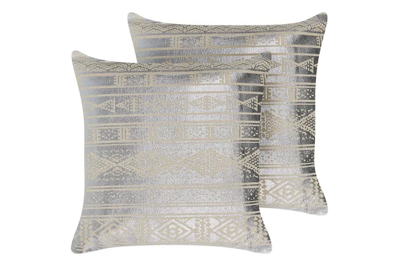 Prydnadskuddar Oujda set om 2 Silver, Silver