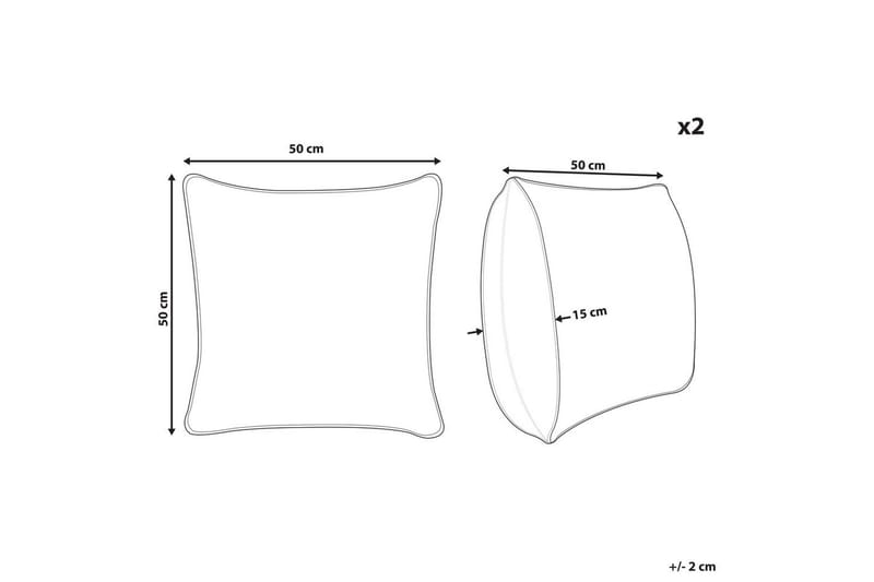Prydnadskuddar Oujda set om 2 Silver - Silver - Textilier & mattor - Kuddar & plädar - Utomhuskudde