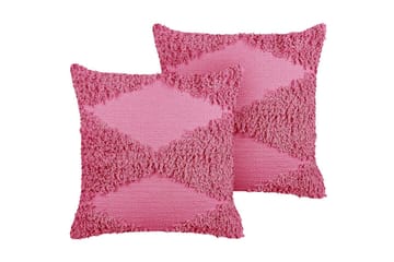 Prydnadskuddar Rhoeo set om 2 Rosa