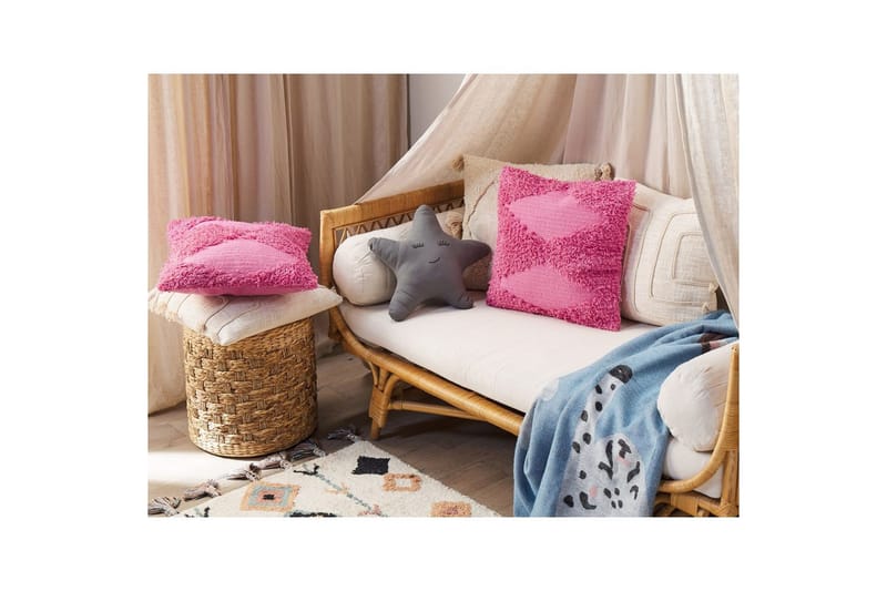 Prydnadskuddar Rhoeo set om 2 Rosa - Rosa - Textilier & mattor - Kuddar & plädar - Utomhuskudde
