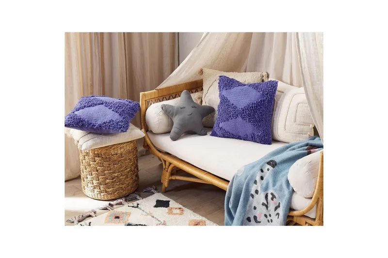 Prydnadskuddar Rhoeo Violett - Violett - Textilier & mattor - Kuddar & plädar - Utomhuskudde