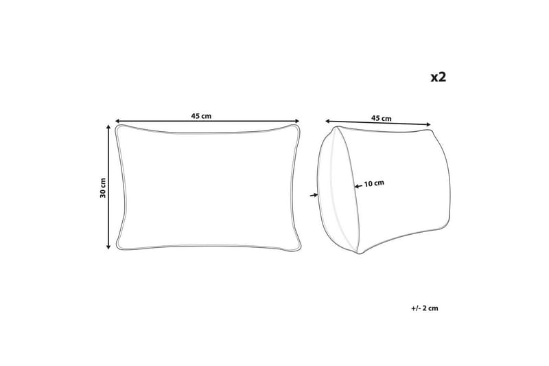 Prydnadskuddar Sassafras set om 2 Vit - Vit - Textilier & mattor - Kuddar & plädar