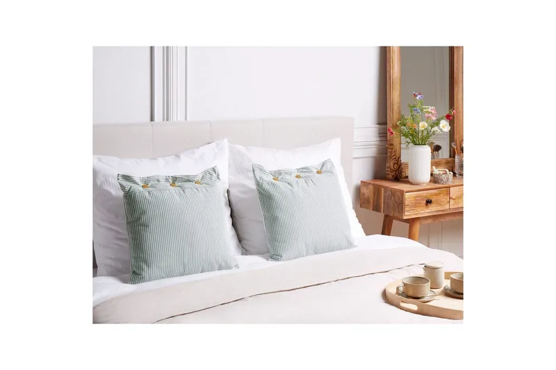 Prydnadskuddar Sebrine set om 2 Fyrkantig - Fyrkantig - Textilier & mattor - Kuddar & plädar