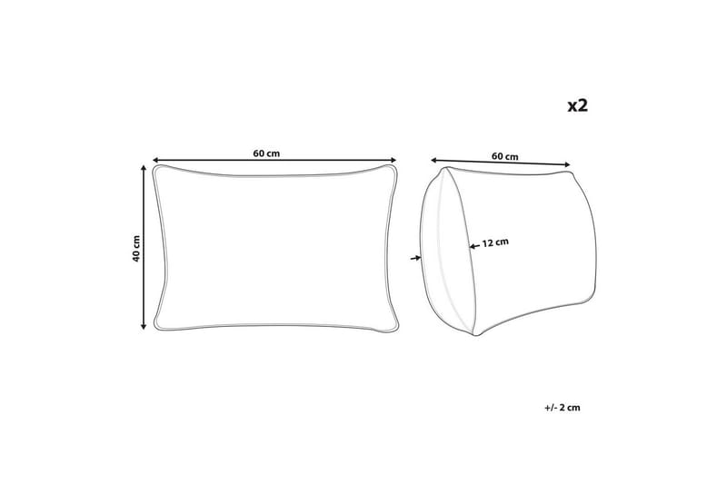 Prydnadskuddar Sebrine set om 2 Rektangulär - Rektangulär - Textilier & mattor - Kuddar & plädar