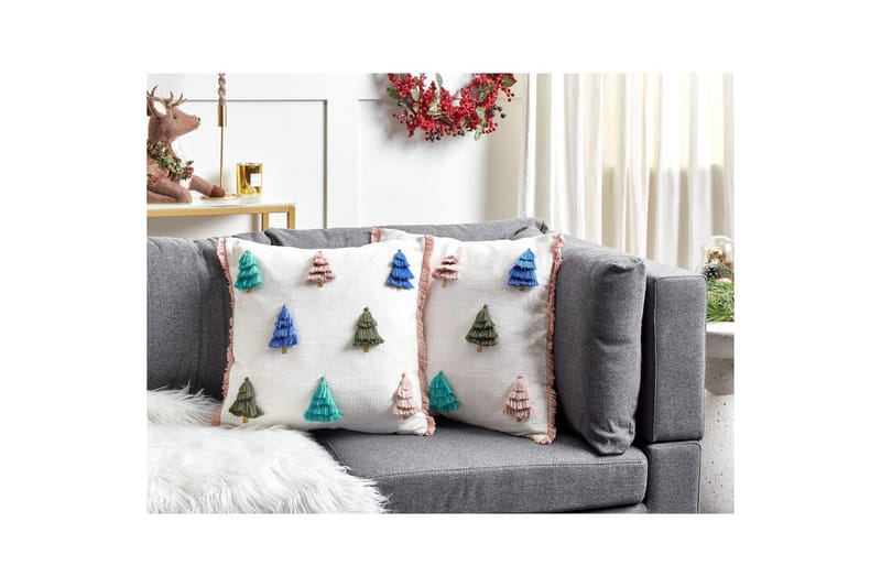 Prydnadskuddar Skimmia set om 2 - Textilier & mattor - Kökstextilier - Dukar & löpare - Julduk